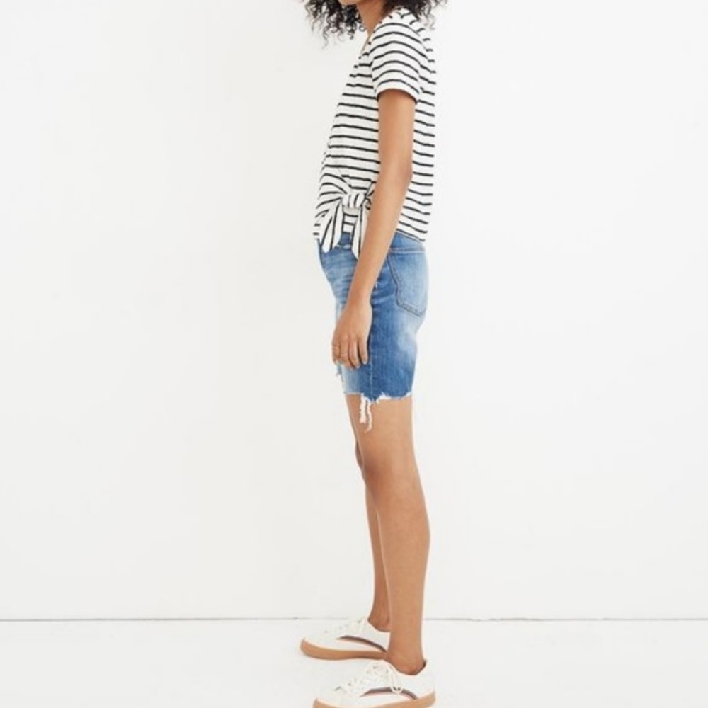 Madewell Texture & Thread Short-Sleeve Wrap Top - Picture 4 of 4